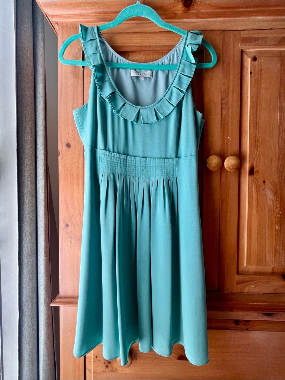 Tibi Teal Silk dress. Size 4